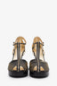Pre-loved Chanel™ Black/Gold Slingback Heel Size 36.5C