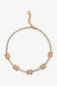 Pre-loved Chanel™ 23C Gold Tone Strass CC Station Choker