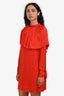 Zadig & Voltaire Red Silk Z Pattern Long Sleeve Mini Dress Size XS