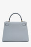 Hermès 2016 Bleu Glacier Epsom Sellier Kelly 28 with Strap