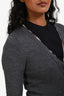 Burberry Brit Grey Nova Check Wool Button Down Cardigan Size XS