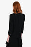 Helmut Lang Black Wool Single Breasted Blazer with Leather Details Size 10