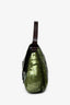 Fendi Green/Brown Sequins Mamma Baguette Shoulder Bag