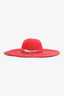 Chapeaux fedora Maison Michel en feutre rouge, taille M