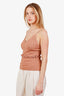 Dion Lee Brown Braided Ribbed Cami Size 4