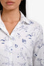 PS Paul Smith White Cotton Blue 'Scribble' Button Down Shirt Size 40