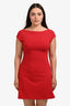 Reformation Red Cotton Low Back 'Soleil' Mini Dress Size XL
