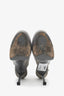 Saint Laurent Grey Suede 'Tribtoo' Platform Pumps Size 36.5