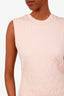 Fendi Pink FF Zucca Embossed Sleeveless Dress Size 44