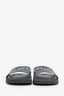 Givenchy Black Croc Embossed Logo Slide Sandals Size 41