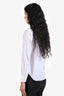 Play Comme Des Garcons White Long Sleeve Logo Button Up Shirt Size S