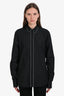 Givenchy Black Cotton Chain Trim Collar Button Down Long Sleeve Shirt Size 38