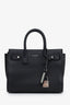 Saint Laurent Black Grained Leather Baby Sac De Jour with Strap