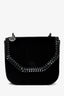 Stella McCartney Black Velvet Mini Falabella Box Shoulder Bag