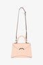 Moyant Pink Grained Leather Gabrielle PM Bag with strap