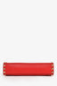 Valentino Red Leather Rockstud Flap Crossbody Bag