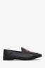 Gucci Black Leather Brixton Snake Loafers Size 38