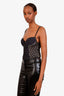 Jean Paul Gaultier Black/Nude Mesh Detailed Bustier Tank Size XS