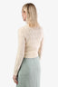 Gucci Cream Wool GG Perforated Cardigan Size XXS
