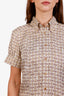 Gucci Brown/Beige Silk Button Up Shirt Size 44