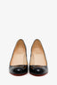 Christian Louboutin Black Patent Leather Round Toe Heels Size 39