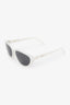 Celine White Oval Cat Eye Sunglasses
