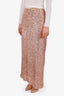 Tom Ford Rose Gold Sequin Midi Skirt Size 44