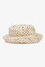 Christian Dior Cream Crochet Logo Bucket Hat Size 58