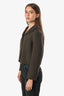 Theory Brown Wool Cashmere Cropped Jacket Size 6