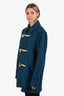 Burberry Dark Mineral Blue Wool Paddington Duffle Coat Size S