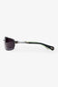 Chrome Hearts 2000S Black/Green Frame Boned Square Sunglasses