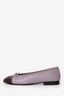 Pre-loved Chanel™ Purple Leather Interlocking CC Classic Ballerina Size 37