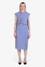Frame Blue/White Striped Sleeveless Twist Dress Size S