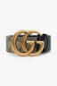 Gucci Beige Canvas Monogram GG Belt Size 90.36