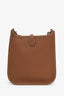 Hermès Gold Clemence Leather Mini Evelyne Crossbody Bag