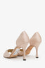 Manolo Blahnik Blush Satin Crystal Buckle Sedaraby Heels Size 39