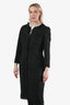 Manteau en tweed de laine noir Giambattista Valli, taille 4 US