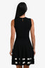 Alexander McQueen Black/White Bondage Midi Dress Size XS