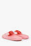 Gucci Pink Rubber GG Logo Slides Size 37