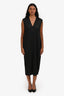 Helmut Lang Black Cotton Sleeveless Midi Dress Size S
