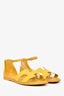 Hermès Yellow Lizard Leather Santorini Sandals Size 36