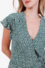 Veronica Beard Green Flower Print Ruched Dress Size 4