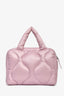 Sac de voyage matelassé en nylon rose Miu Miu « Trapuntato Losa »
