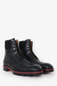 Christian Louboutin Black Leather Lace-Up Boots Size 43.5 Mens