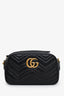 Gucci Black Leather GG Marmont Small Camera Bag