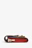 Louis Vuitton Red Leather and Monogram Canvas Pallas Wallet On Chain