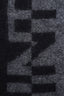Saint Laurent Black/Grey Wool Mohair Logo-Jacquard Fringed Scarf