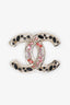 Pre-loved Chanel™ Black/Pink Marquise Crystal Embellished Brooch