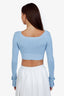Frankies Bikinis Blue Cropped Sweater Size S