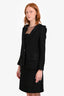 Pre-loved Chanel™ 2016 Black Tweed Jacket Size 38 + Skirt Size 36 Set